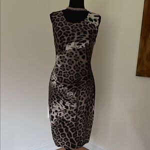 ROBERTO CAVALLI Leopard Print Sleeveless Dress
